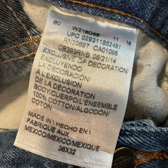 Dickies  Men's Size 36x32 Blue Denim Workwear Jeans 100% Cotton. - Picture 7 of 12